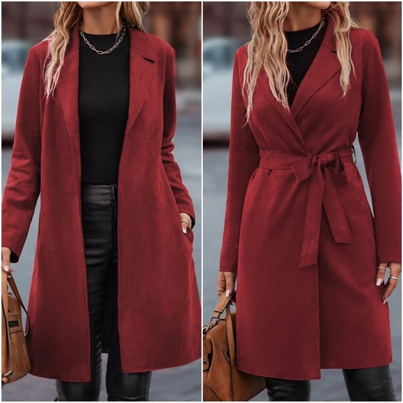 Classic Open Front Pockets Jacket Coat - Picture 3 of 6